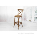 RCH-4003-5 Solid Wood Bar Chair Antique Cross Back Bar Chair